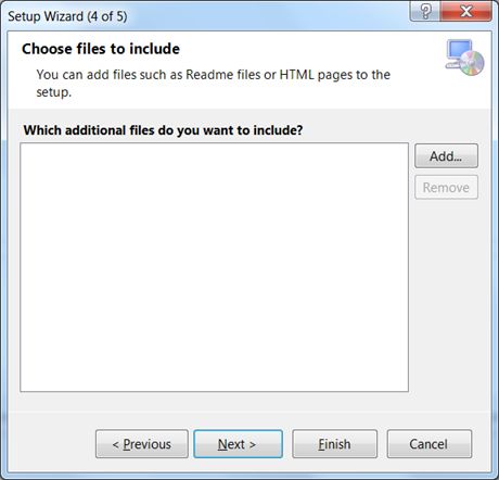 choose files to include